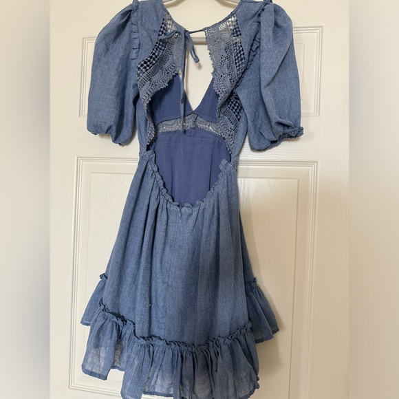 Lulus Blue Ruffle Dress - Picture 3 of 5